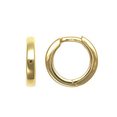 Boucles d'oreilles Huggies Rondes en Or Jaune 750, Diamètre 12 mm - Buelling