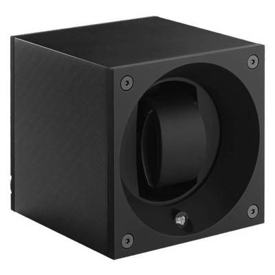 Masterbox Carbon Fibre Black Rotating Watch Winder - SwissKubik