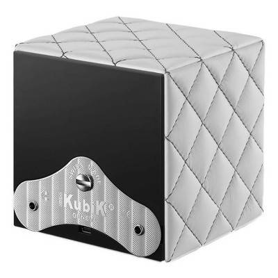 Ecrin Rotatif Masterbox Leather - Mat White Toledo Leather/Grey Stitches - Swiss Kubik