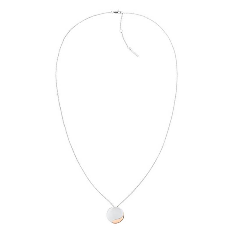 Two-Tone Steel Minimal Circular Necklace, Length 66 cm - 35000148 - Calvin Klein