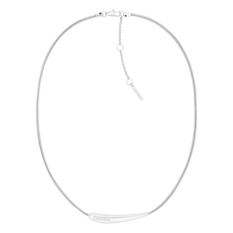 Stainless Steel Elongated Drops Necklace, Adjustable Length 40 cm to 45 cm - 35000338 - Calvin Klein