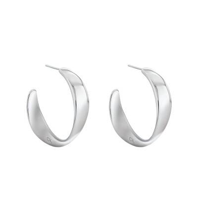 Steel Hoop Earrings Ethereal Metals, Diameter 30 mm - 35000533 - Calvin Klein