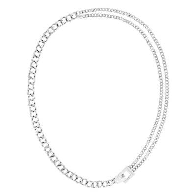 Steel Divergent Links Curb Chain Necklace, Length 45 cm - 35000465 - Calvin Klein