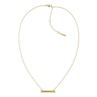 Collier Scultpural - Jaune - 35000015, Longueur de 50 à 55 cm - Calvin Klein
