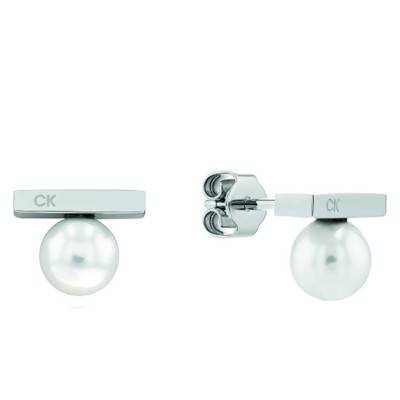 Puces d'oreilles Minimal Pearl Acier Argenté - 35000178 - Calvin Klein