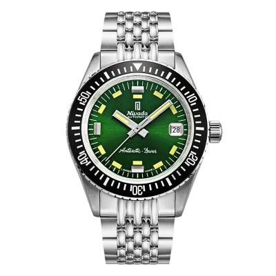Montre Antarctic Diver Green Dial With Date 32053 - Nivada Grenchen