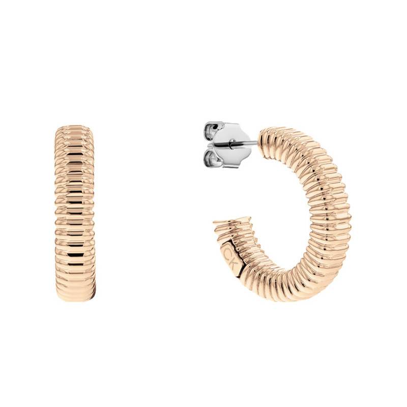 Rose Steel Huggie Earrings, Diameter 18,50 mm - 35000033 - Calvin Klein