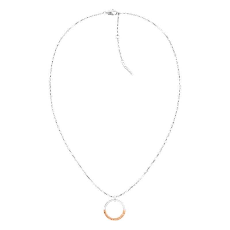Two-Tone Steel Necklace Soft Squares, Length 40 cm to 45 cm - 35000453 - Calvin Klein