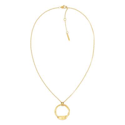 Gold-Tone Stainless Steel Ethereal Metals Necklace, Length 45 cm to 50 cm - 35000526 - Calvin Klein