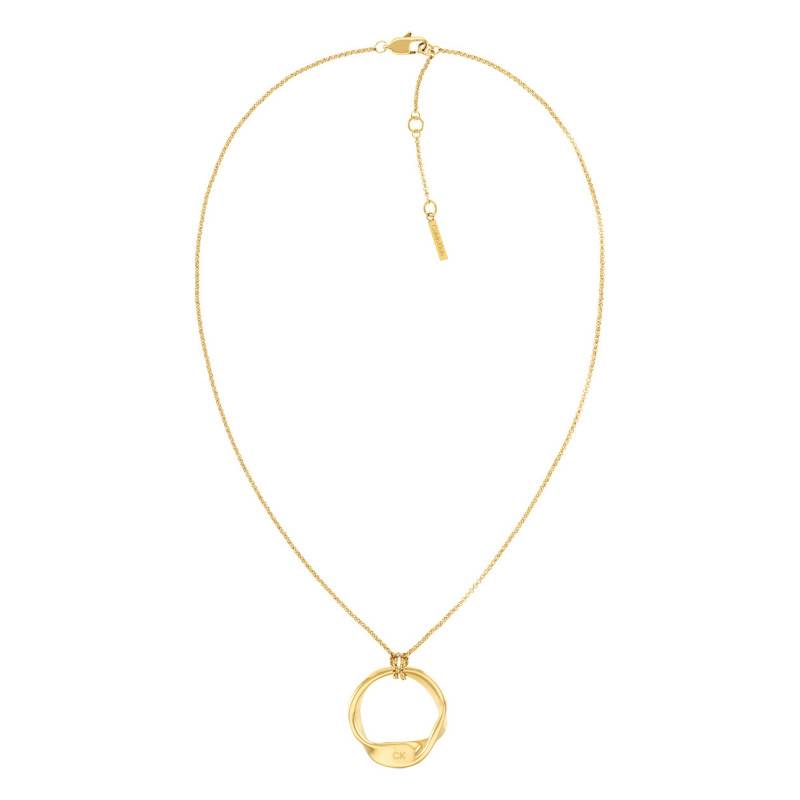 Gold-Tone Stainless Steel Ethereal Metals Necklace, Length 45 cm to 50 cm - 35000526 - Calvin Klein