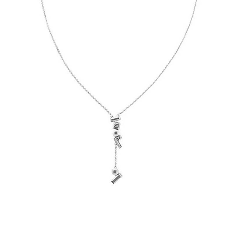 Steel and Crystal Sculptural Necklace, 40 to 45 cm Length - 35000231 - Calvin Klein
