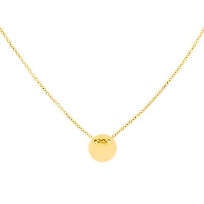 750/1000 Yellow Gold Medal Necklace, Length 43 cm - Caterina B