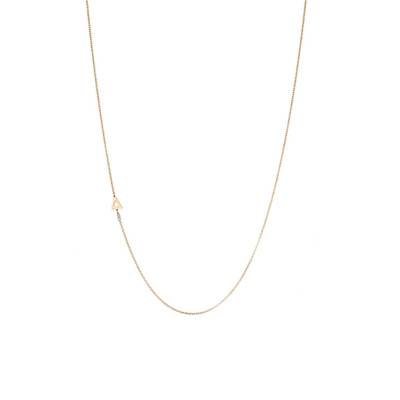 750/1000 Yellow Gold Letter A to Z Necklace, Adjustable Length 40 cm - Caterina B