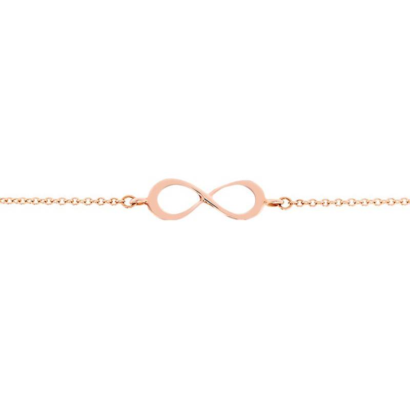 750/1000 Rose Gold Infinity Bracelet, Length 18,5 cm - Caterina B