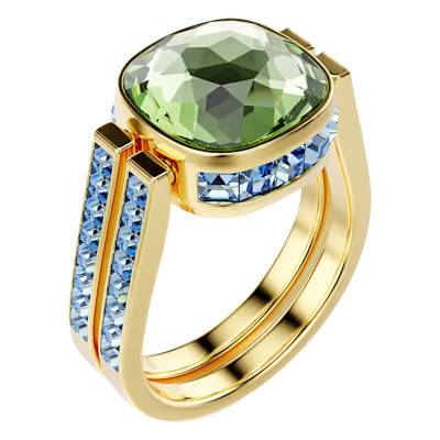 "Chroma Ring in Gold-Toned Metal & Multicolor Crystals - 5706306" - Swarovski