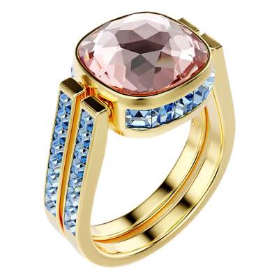 "Chroma Ring in Gold-Toned Metal & Multicolor Crystals - 5706306" - Swarovski