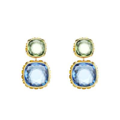 Chroma Gold-Toned Metal & Multicolor Crystals Earrings - 5692492 - Swarovski