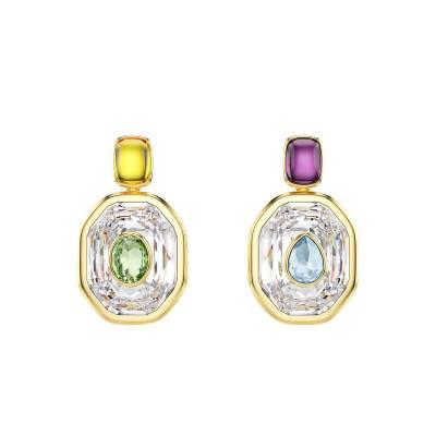 Boucles d'oreilles Chroma Métal Doré & Cristaux Multicolores - 5705582 - Swarovski