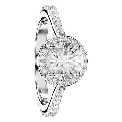 Una Angelic Rhodium-Plated Metal & White Crystals Ring - 5717929 - Swarovski