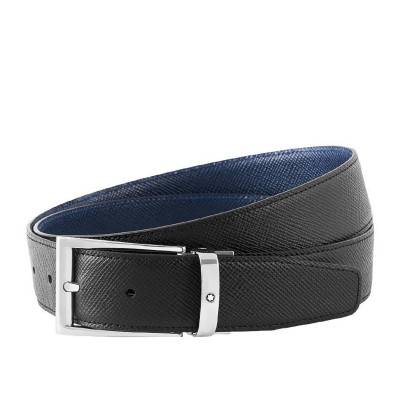 Ceinture réversible noire & indigo, 118438 - Montblanc