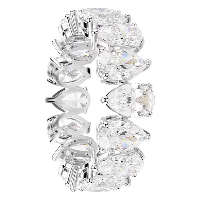 Matrix Vittore Ring in Rhodium-Plated Metal & White Crystals - 5689468 - Swarovski