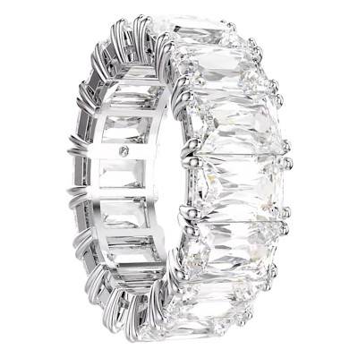 Matrix Vittore Ring in Rhodium-Plated Metal & White Crystals - 5709275 - Swarovski