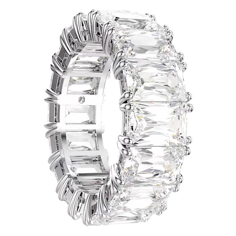 Matrix Vittore Ring in Rhodium-Plated Metal & White Crystals - 5709275 - Swarovski