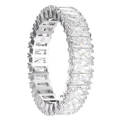 Matrix Ring in Rhodium-Plated Metal & White Crystals - 5714334 - Swarovski