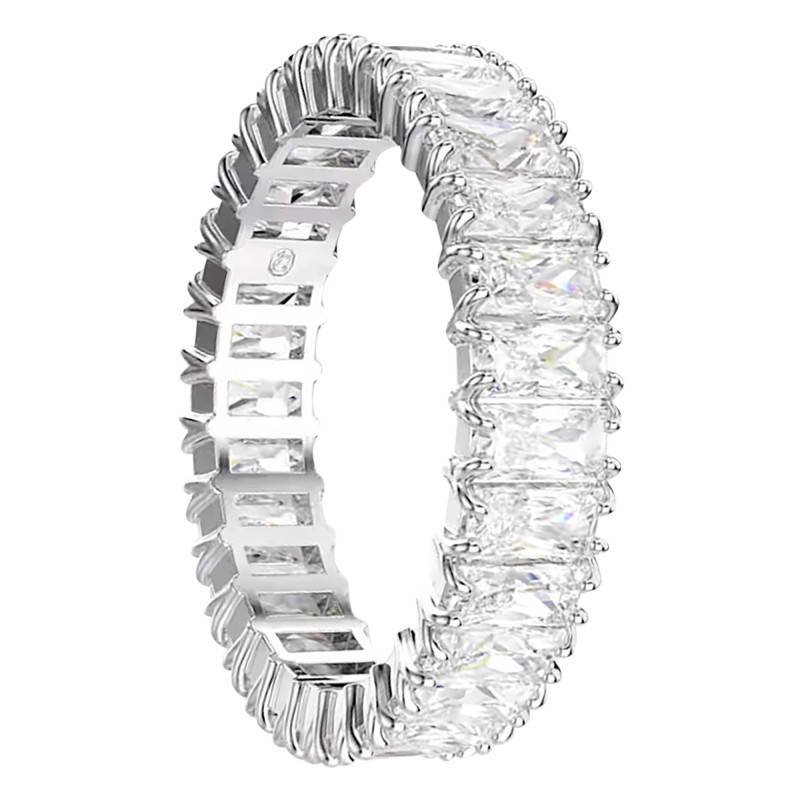 Matrix Ring in Rhodium-Plated Metal & White Crystals - 5714334 - Swarovski