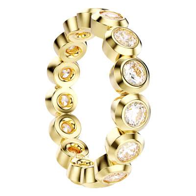 Imber Gold-Tone Metal & White Crystal Ring - 5714309 - Swarovski