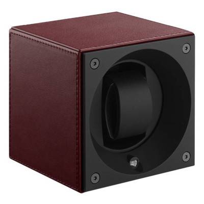Ecrin Rotatif Masterbox Cuir Bordeaux / Surpiqures Bordeaux - Swiss Kubik