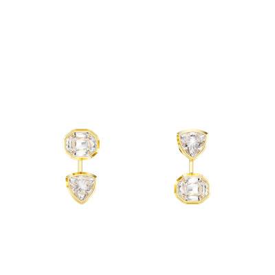 Imber Gold-Tone Metal & White Crystals Earrings - 5705461 - Swarovski