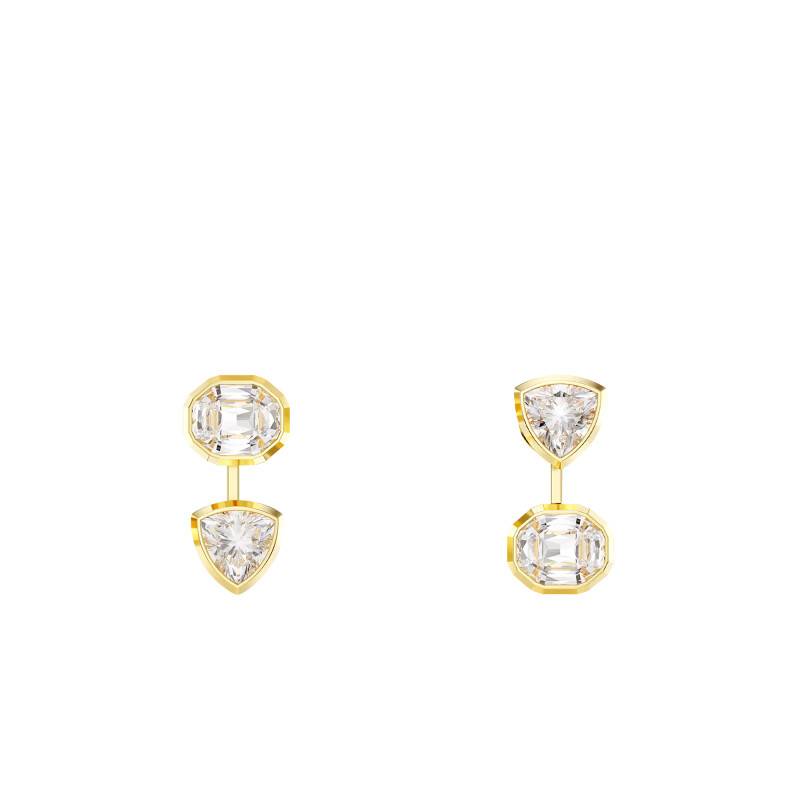 Imber Gold-Tone Metal & White Crystals Earrings - 5705461 - Swarovski