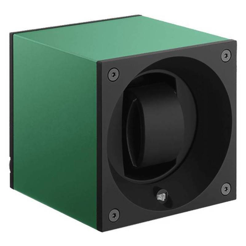 Masterbox Aluminum Green Rotating Watch Winder - SwissKubik