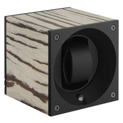 Matte Zebrawood Masterbox Rotating Watch Winder - SwissKubik
