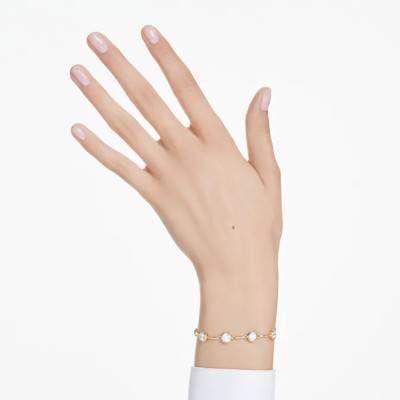 Bracelet Tennis Imber Métal Doré & Cristaux Blancs, Longueur 15,50 à 20,50 cm - 5705465 - Swarovski
