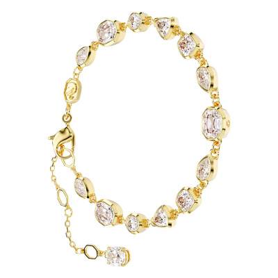 Imber Gold-Tone Metal & White Crystals Bracelet, Length 16.50 cm to 20.50 cm - 5705471 - Swarovski
