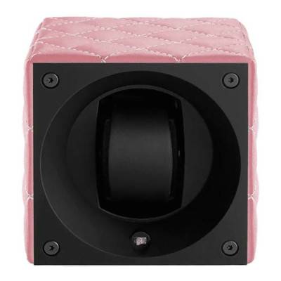 Ecrin Rotatif Masterbox Leather - Pink Toledo Leather/White Stitches - Swiss Kubik