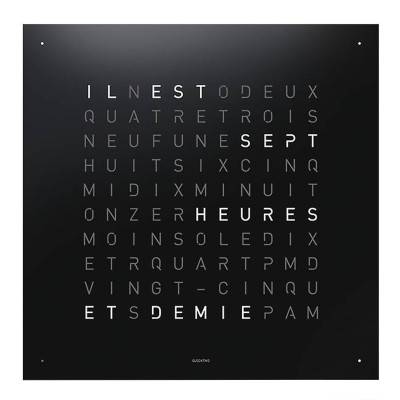 Façade sans horloge Qlocktwo Classic Steel Black Pepper - 45 cm - Qlocktwo