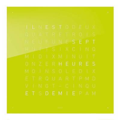 Earth 45 Lime Juice Faceplate (Without Wall Clock) - Qlocktwo