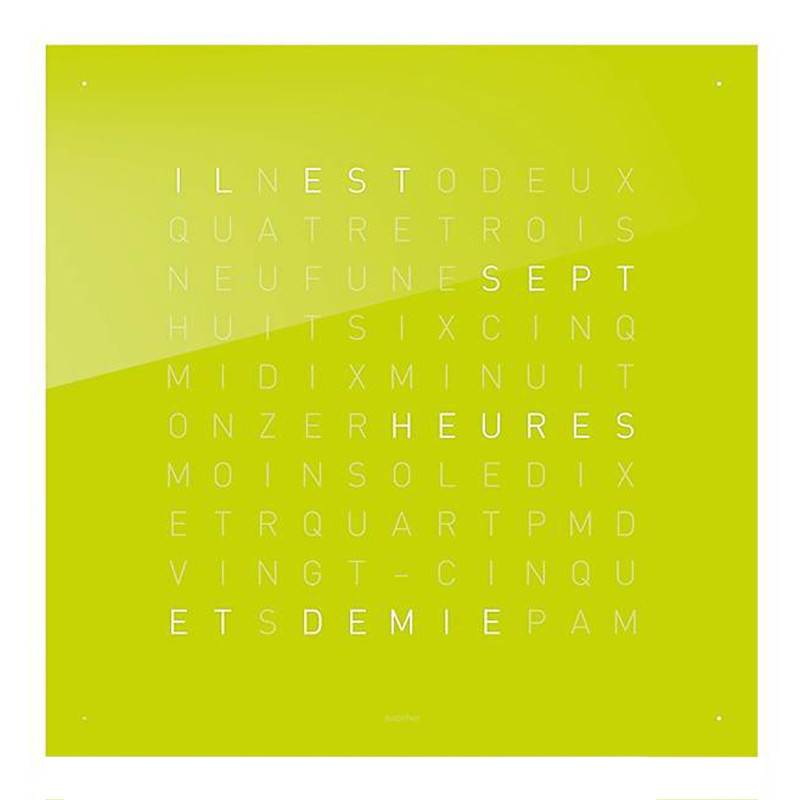 Earth 45 Lime Juice Faceplate (Without Wall Clock) - Qlocktwo