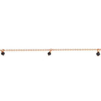 Bracelet 5 spinelles Or Rose 750, Longueur 18,5 cm - Caterina B