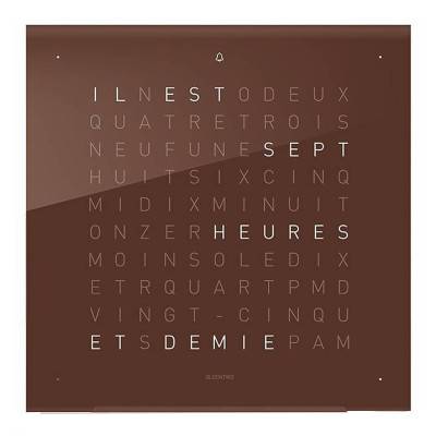 Façade sans horloge Qlocktwo Qolor Touch Dark Chocolate - 13.5 cm - Qlocktwo