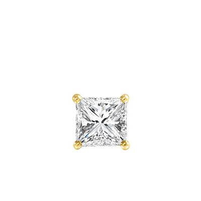 1 Puce d'Oreille Diamant Princesse & Or Jaune 750 - Emanessence