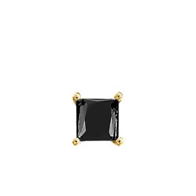 1 Boucle d'Oreille Or Jaune 750, Black Square 1 ct - Emanessence