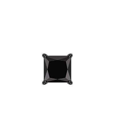 1 Boucle d'Oreille Black Square Or Jaune 750 & Diamant Noir - Emanessence