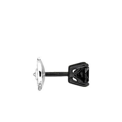 1 Boucle d'Oreille Black Square Or Jaune 750 & Diamant Noir - Emanessence