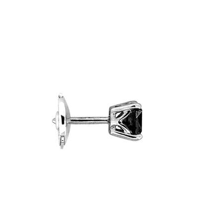 1 Puce d'Oreille Black Square Or Jaune 750 & Diamant Noir - Emanessence