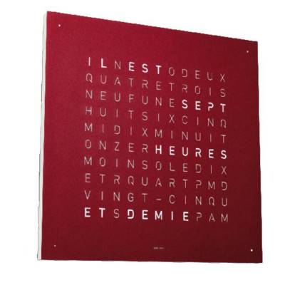 Horloge Qlocktwo Classic Red Velvet - Qlocktwo