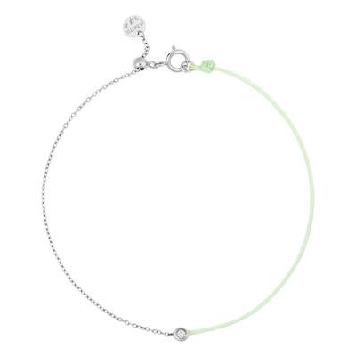 White Gold Acquatiqua Half-Cord Bracelet, Color Choice, 17.50 cm - Caterina B